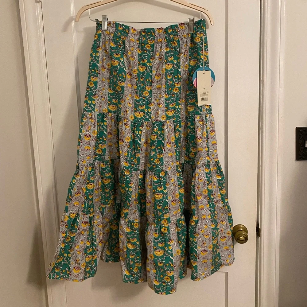 NWT RHODE x Target 2-Piece Set Outfit Whimsical Floral Crop Top and Midi Skirt - Picture 6 of 9